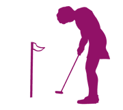 (Female Golfer) SIZE 5" x 4.25" 