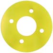 Wheel Hub Cover, Yellow 10"