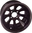 WHEEL, 12X7 CLAW, 2+5 PAINTED BLACK