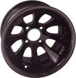 WHEEL, 10X7 CLAW, 3+4 PAINTED BLACK